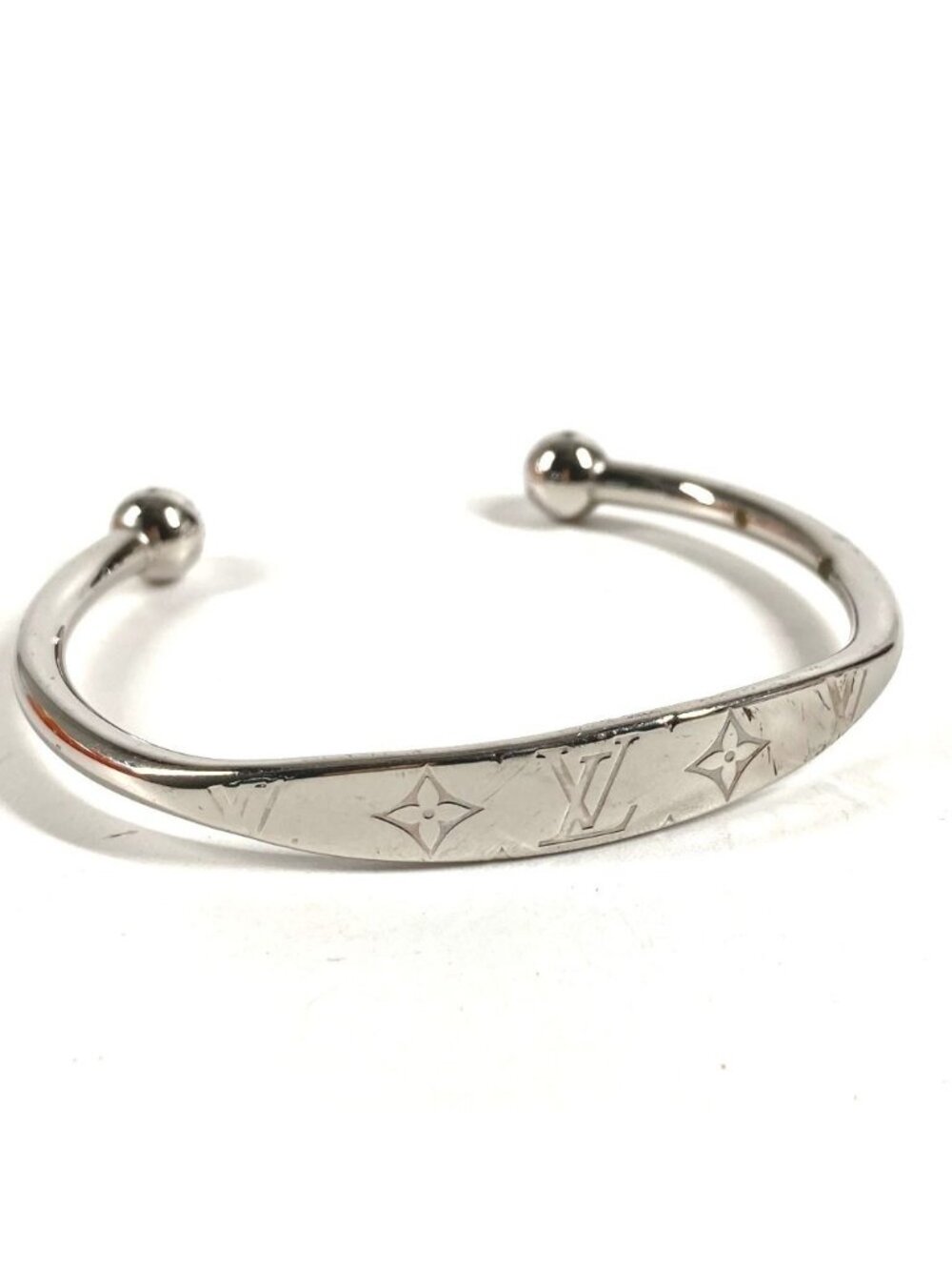 Louis Vuitton Bangle Jungkook Monogram Metal Silver Bracelet